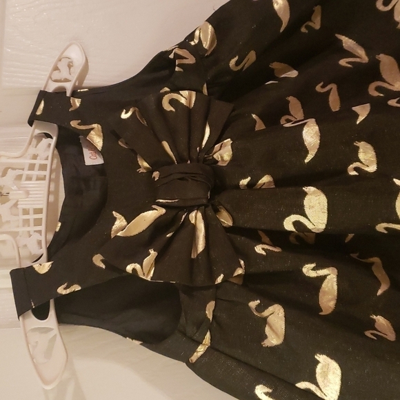 Cat & Jack Black/Gold Swan Dress - Picture 4 of 9